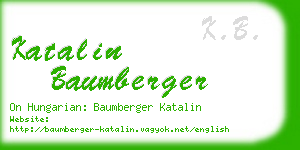 katalin baumberger business card